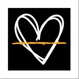 Thin Gold Line Dispatcher Heart for Sheriff Dispatch and 911 Police Operator Posters and Art